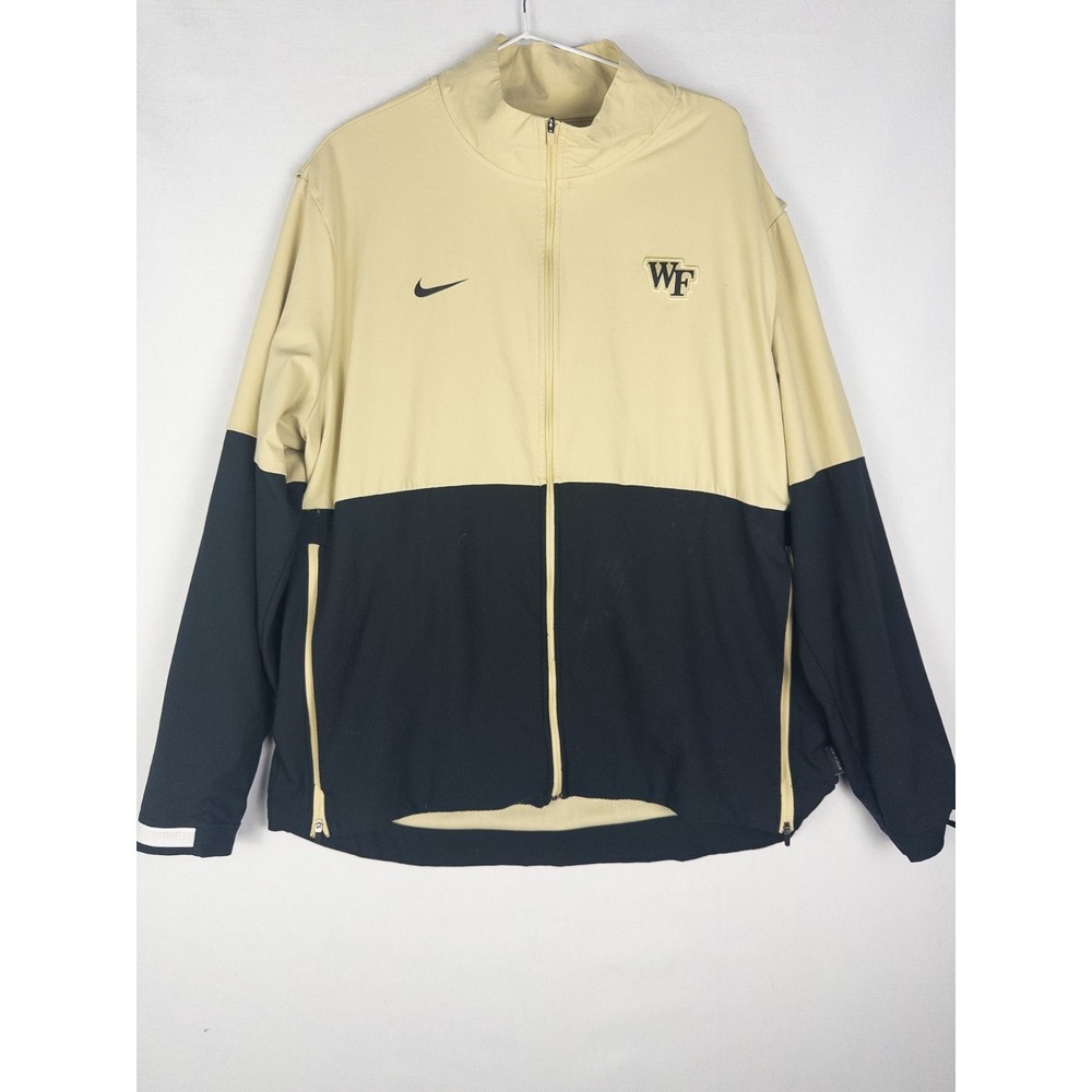 Nike Jacket Mens XL Wake Forest Deamon Deacons Full Zip Color Block Breathable